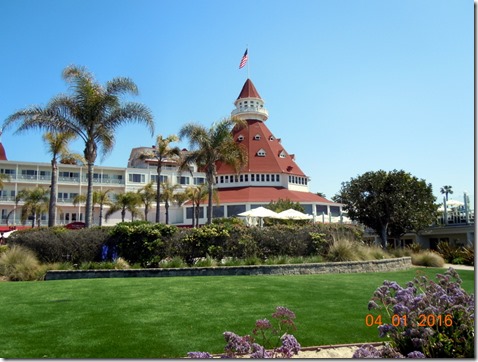 View from the beach in front of Hotel Coronado