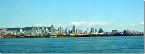 View of Montreal from bridge.
